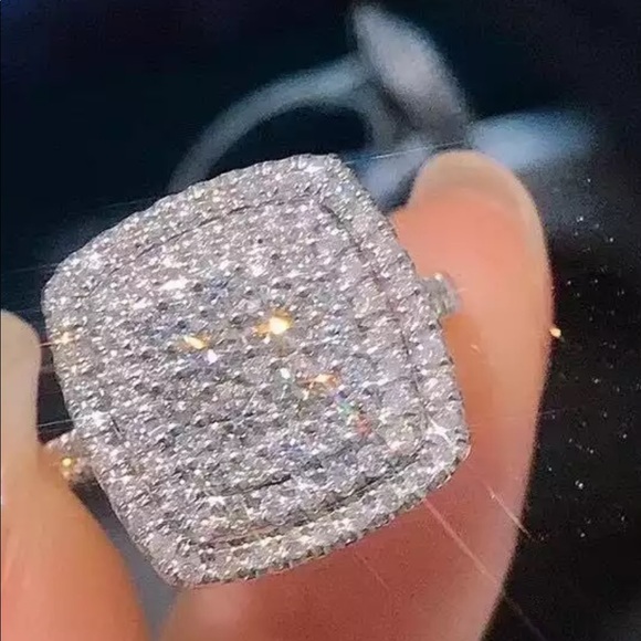 Jewelry - Silver wedding and engagement ring